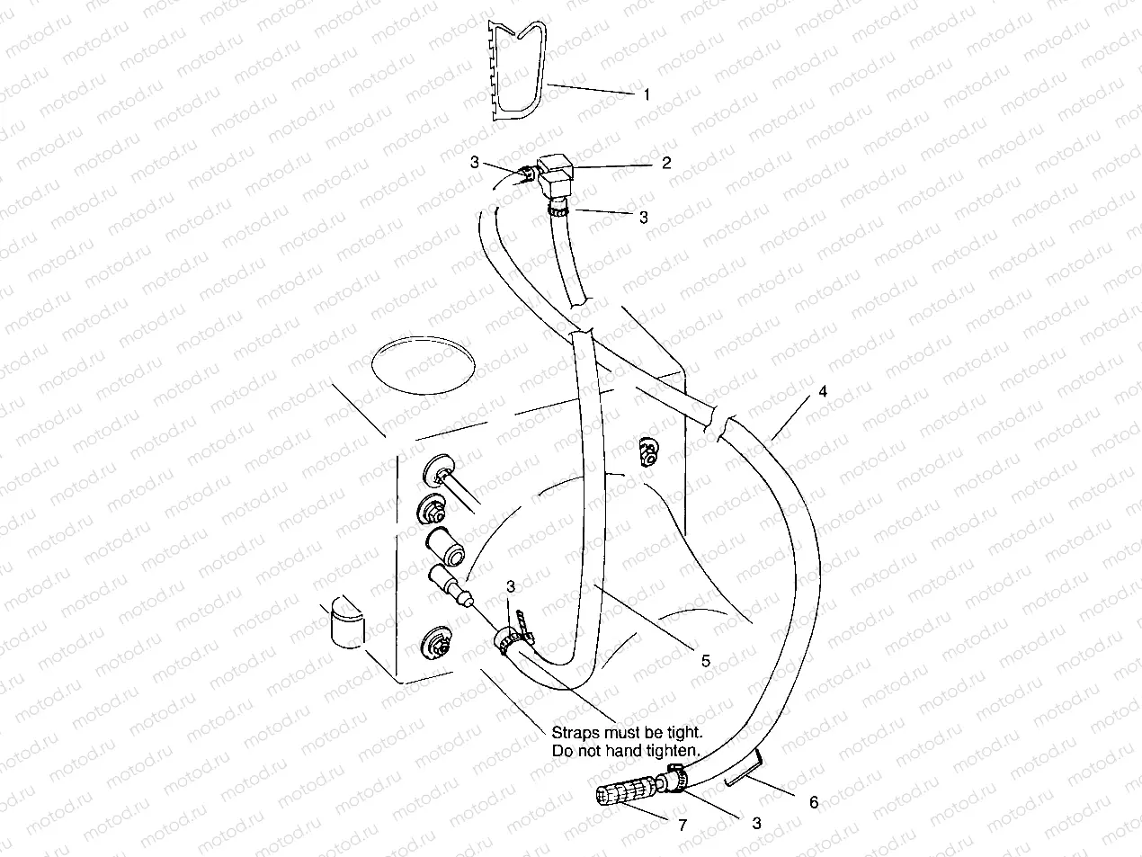 WATER SIPHON SLT 700 B964166 and  Intl. SLT 700 I964166 (4933923392B008) | WATER SIPHON SLT 700 B964166 and  Intl. SLT 700 I964166 (4933923392B008)