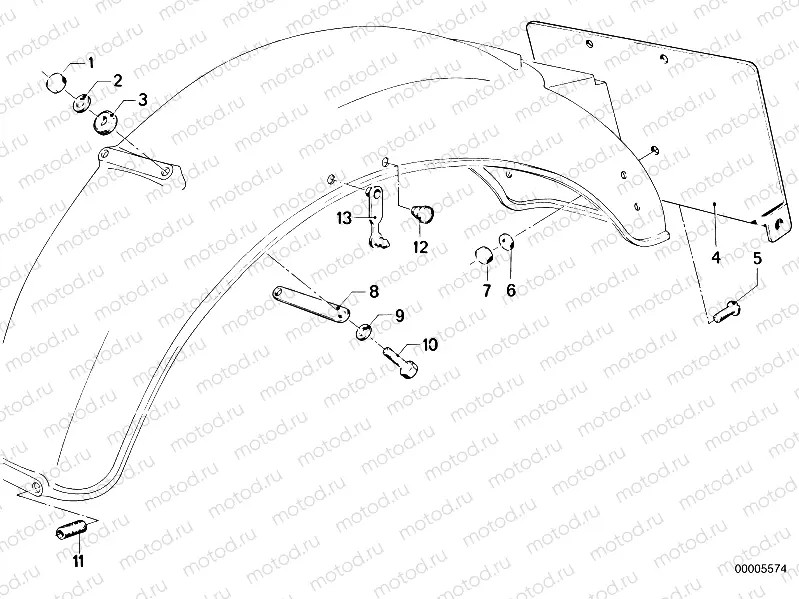 Wheel cover, rear, mounting parts