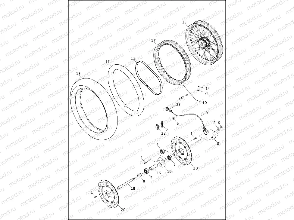 WHEEL, FRONT, LACED (1 OF 2)