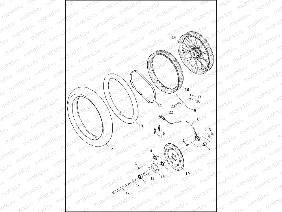 WHEEL, FRONT, LACED (2 OF 2)