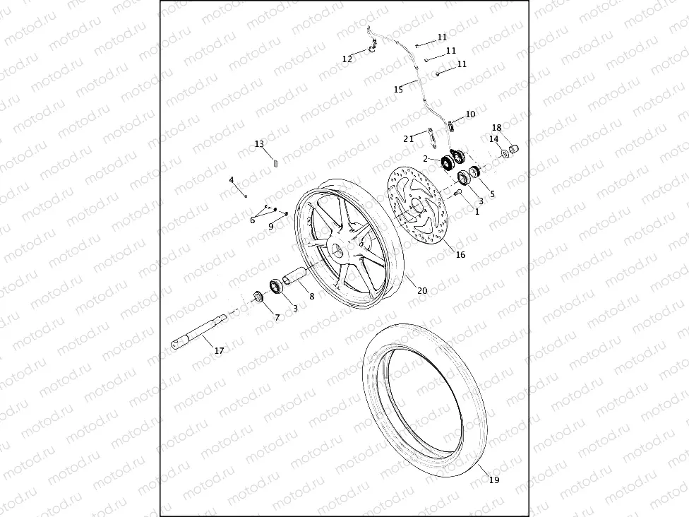 WHEEL, FRONT - XG500 XG750