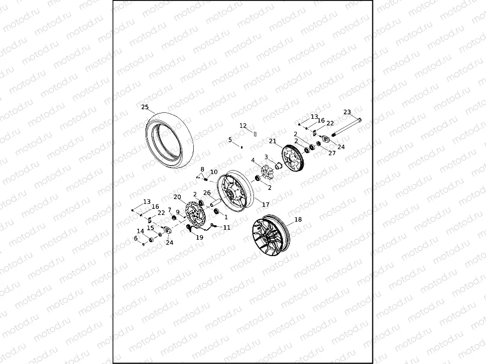 WHEEL, REAR