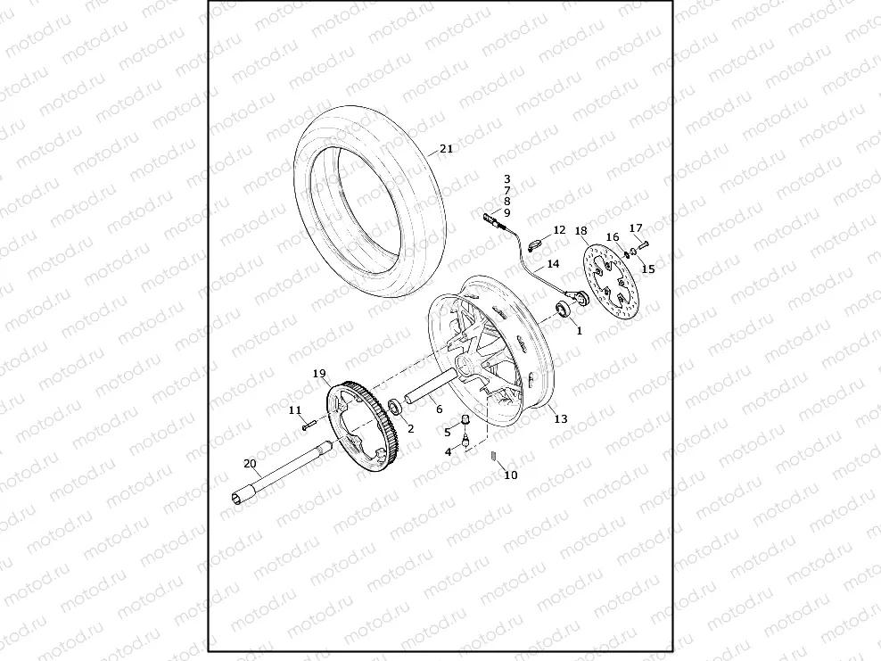 WHEEL, REAR