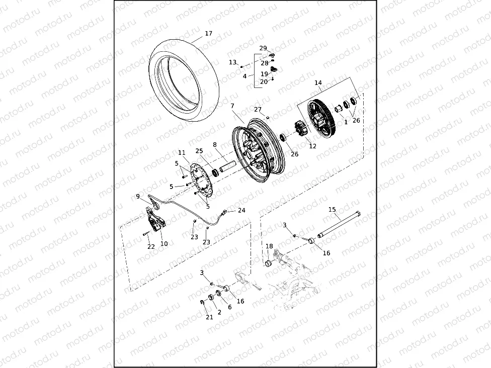 WHEEL, REAR