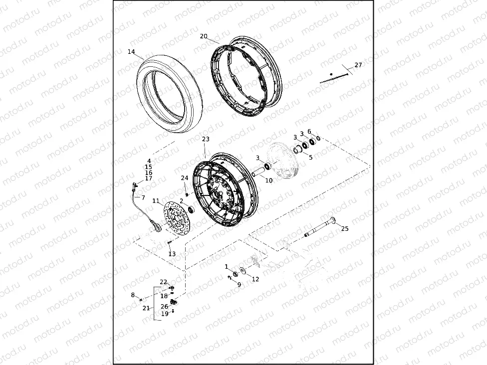 WHEEL, REAR