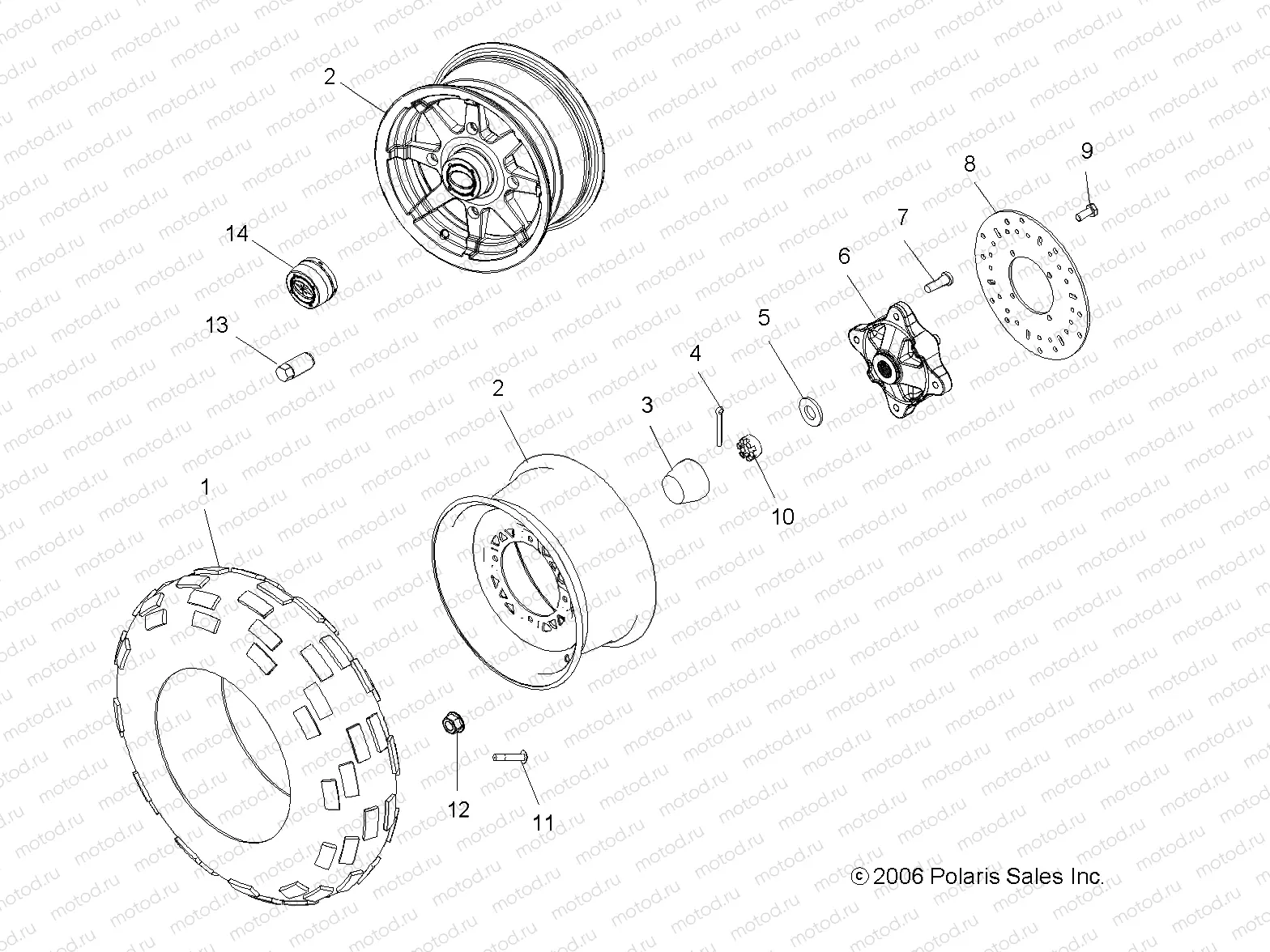 WHEEL | WHEEL, FRONT - A07MH50AB/AL/AQ/AX/AY/AZ/MN50AF/AN/AT/AY (49ATVWHEELFRT07500EFI)