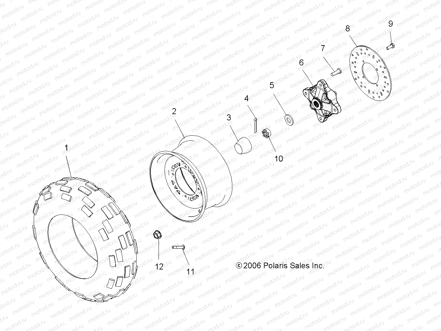 WHEEL | WHEEL, FRONT - A07MH50FC (49ATVWHEELFRT075EFIIN)