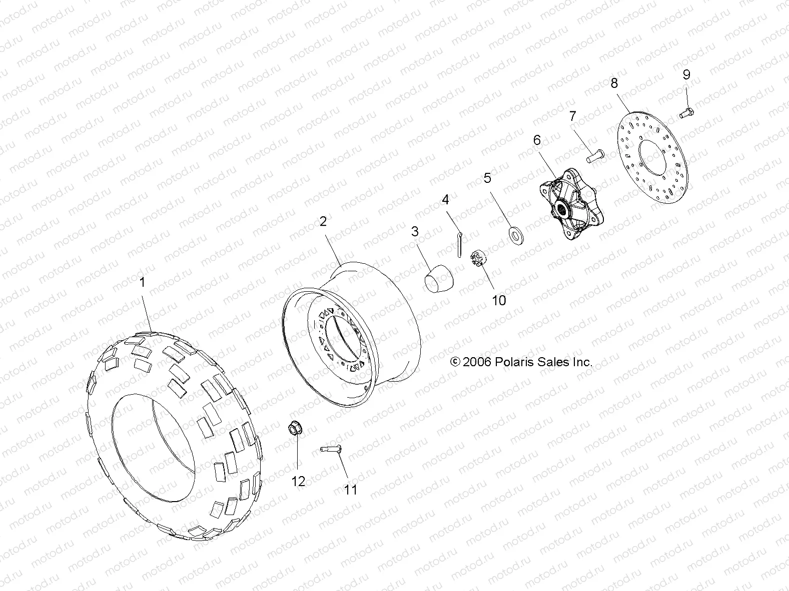 WHEEL | WHEEL, FRONT - A07MH68AX/AY/AZ (49ATVWHEELFRT07700)