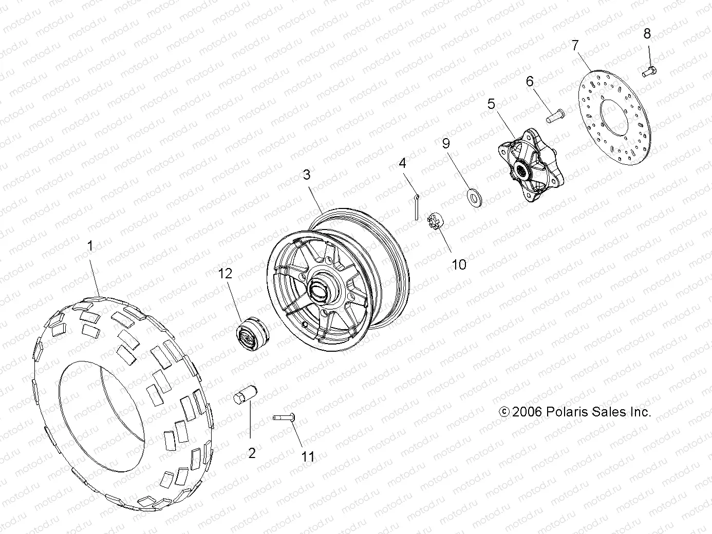 WHEEL | WHEEL, FRONT - A07MH76AL/A2/MN76AF/AY (49ATVWHEELFRT800EFI)