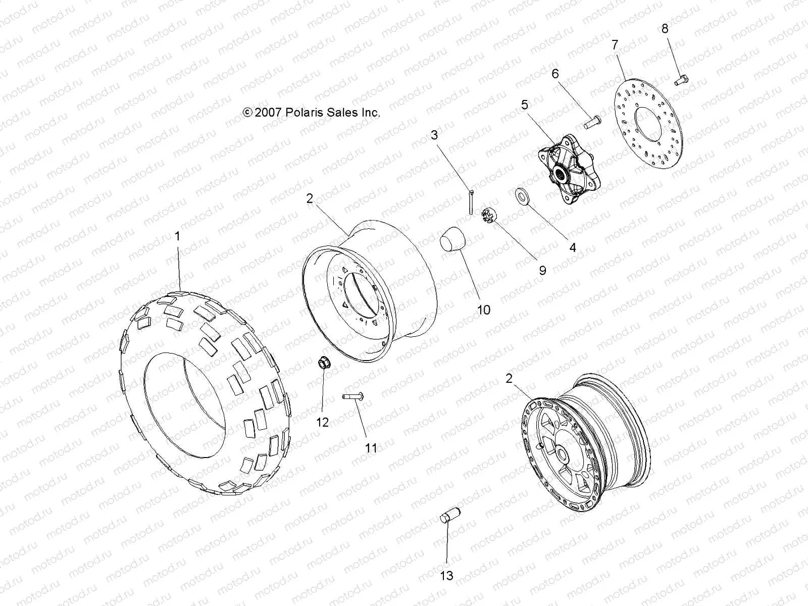WHEEL | WHEEL, FRONT - A07TH76AU/TN76AF/AL/AU (49ATVWHEELFRTX2500EFI)