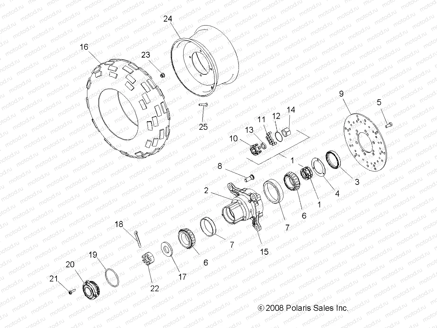 WHEEL | WHEEL, FRONT - A08BG50FA (49ATVWHEELFRT08SCRAMINTL)