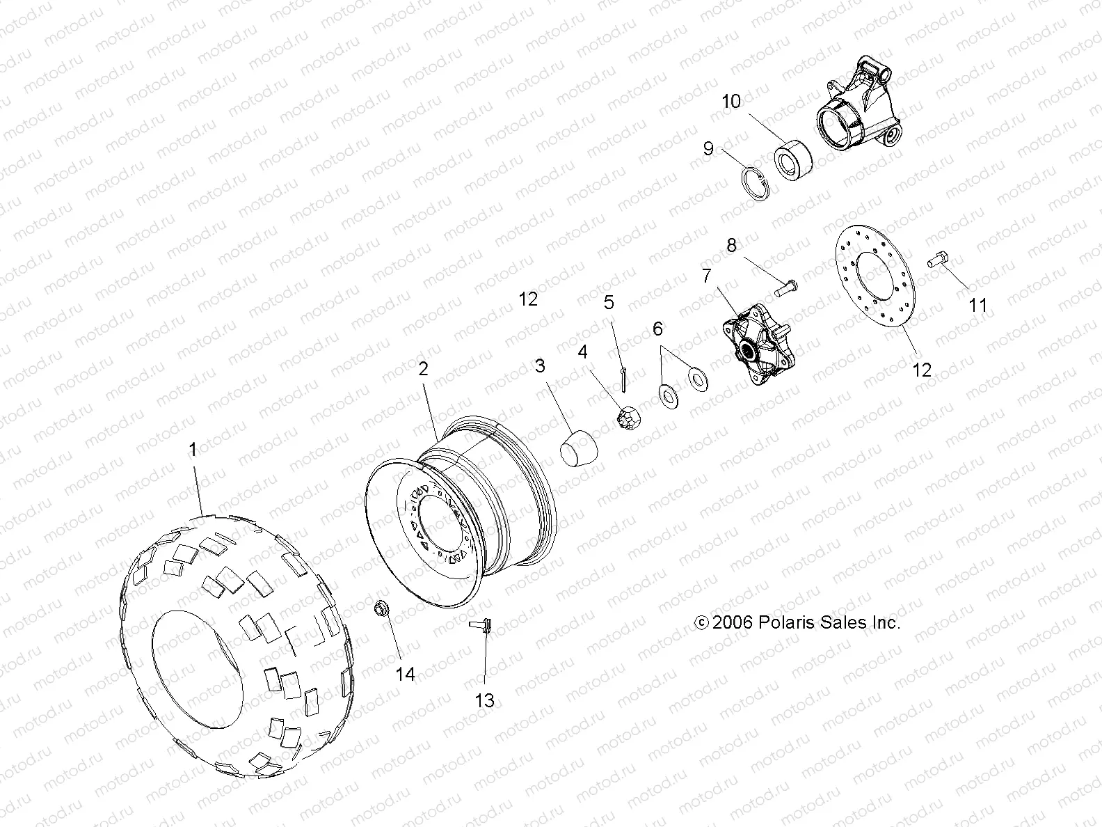 WHEEL | WHEEL, REAR - A07MH50FC (49ATVWHEELREAR075EFIIN)