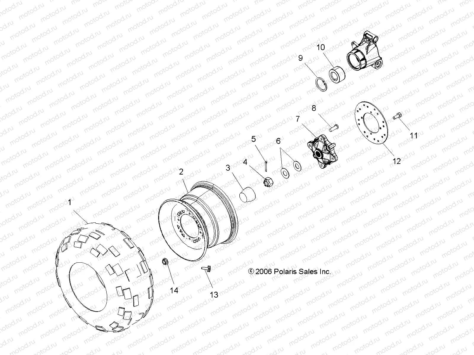 WHEEL | WHEEL, REAR - A07MH68AX/AY/AZ (49ATVWHEELREAR07700)
