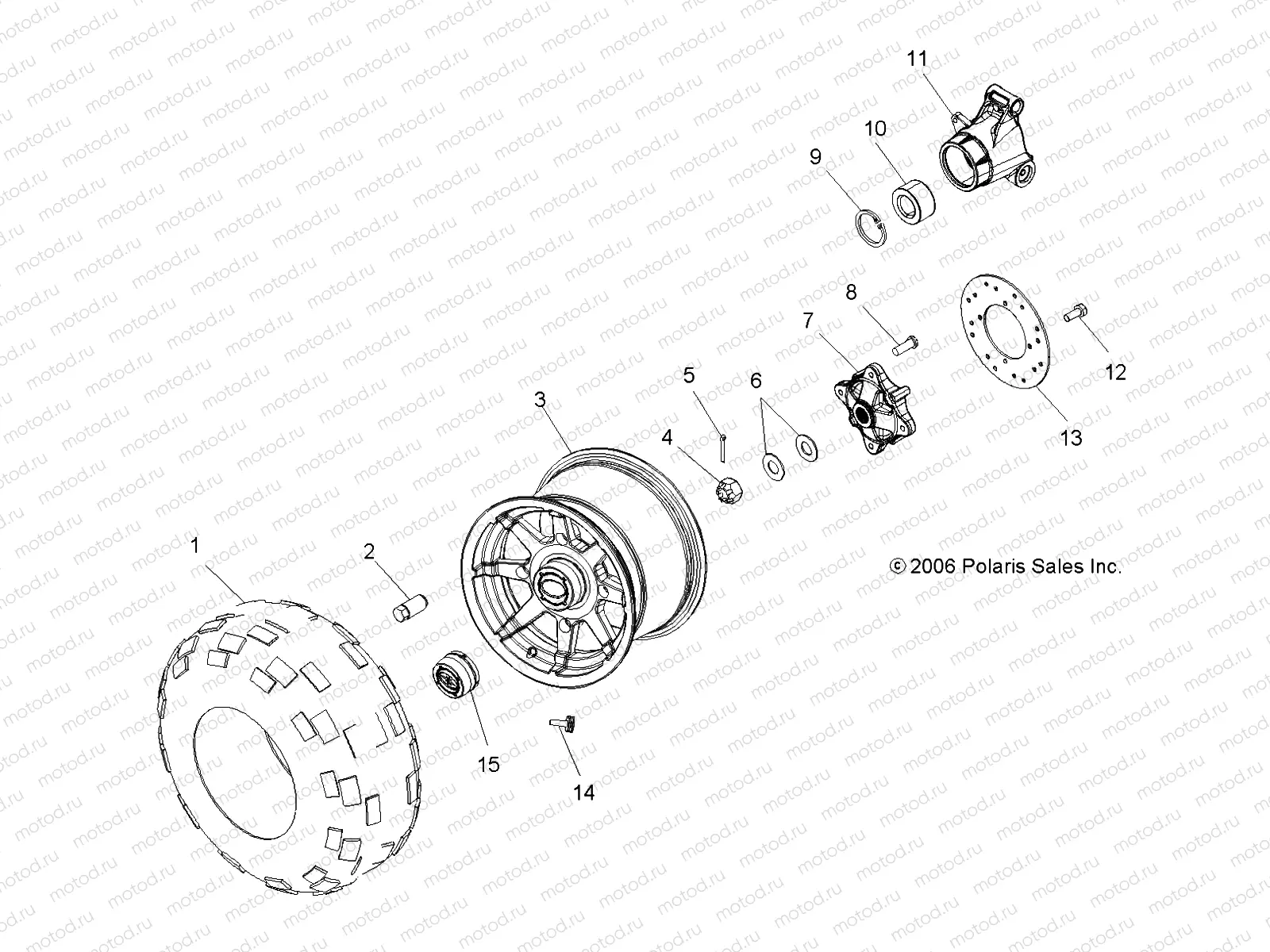 WHEEL | WHEEL, REAR - A07MH76AL/A2/MN76AF/AY (49ATVWHEELREAR800EFI)
