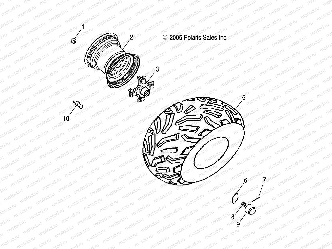 WHEEL | WHEEL, REAR - A07SB20AA (49ATVWHEELREAR07SAW)