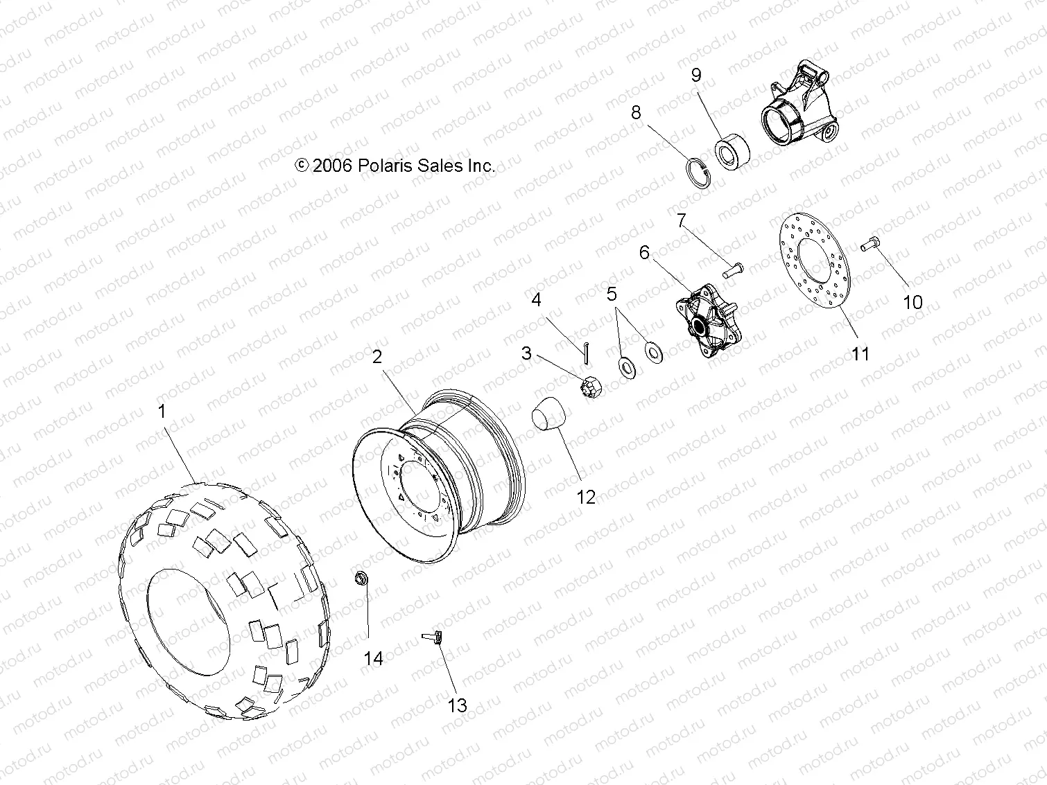 WHEEL | WHEEL, REAR - A07TH50EA (49ATVWHEELREARX2QUAD)