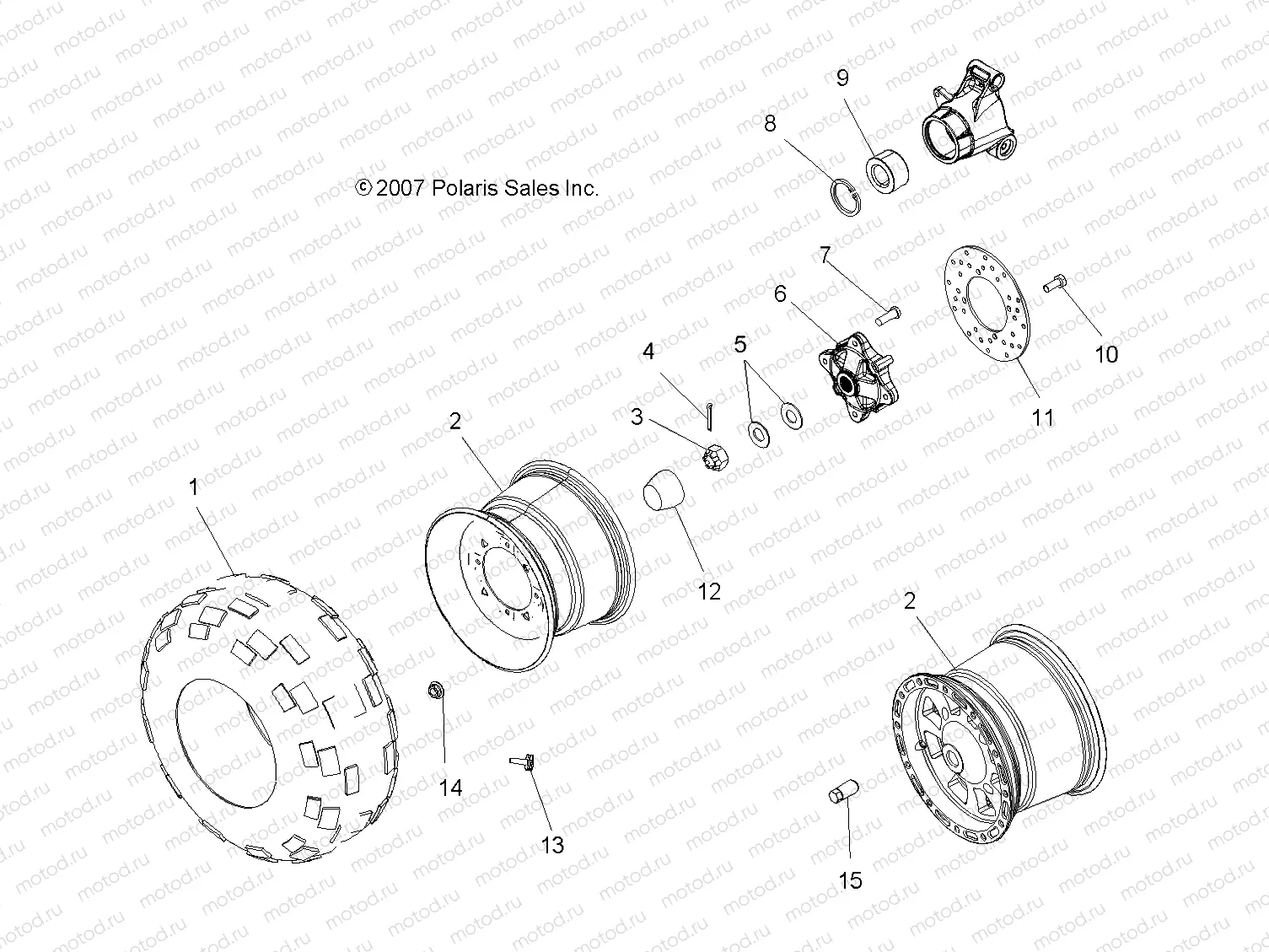 WHEEL | WHEEL, REAR - A07TH76AU/TN76AF/AL/AU (49ATVWHEELREARX2500EFI)