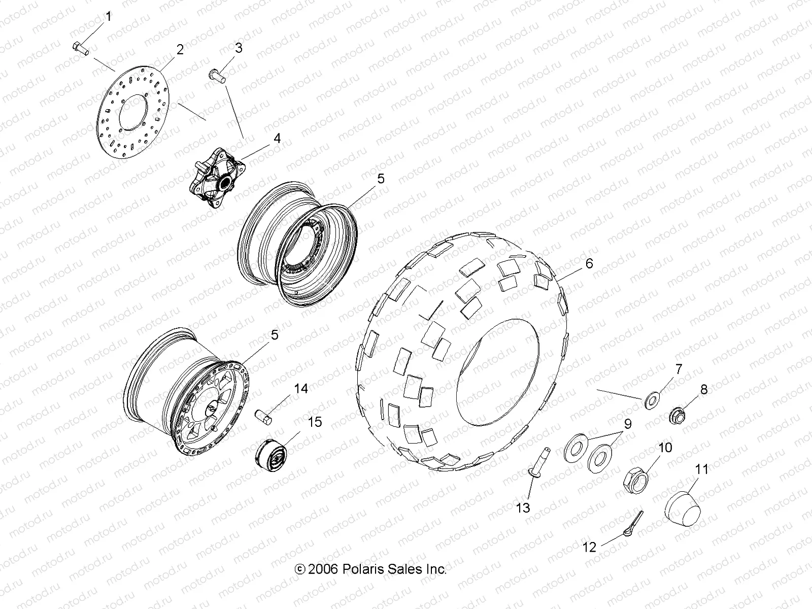 WHEEL | WHEEL, REAR - R07RH68AD/AG/AH/AK/AL/AO/AP/AW (49RGRWHEELRR077004X4)