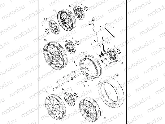 WHEELS, FRONT, CAST AND SLOTTED (2 OF 2)