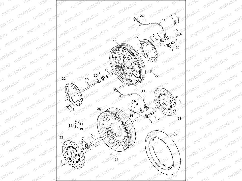 WHEELS, FRONT, CAST AND SLOTTED