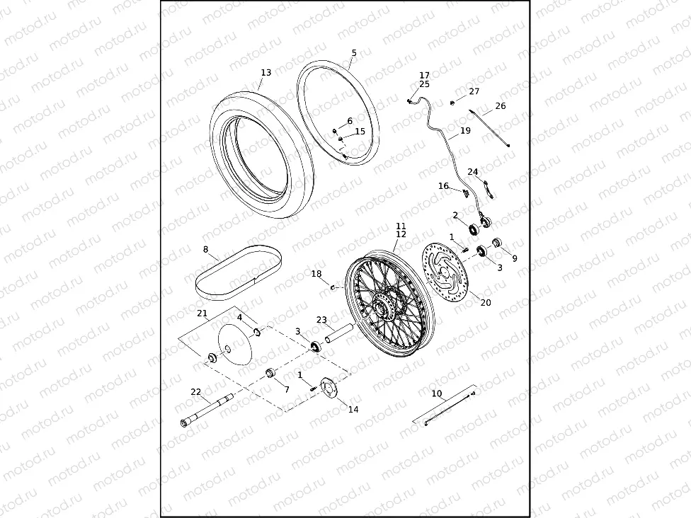 WHEELS, FRONT, LACED