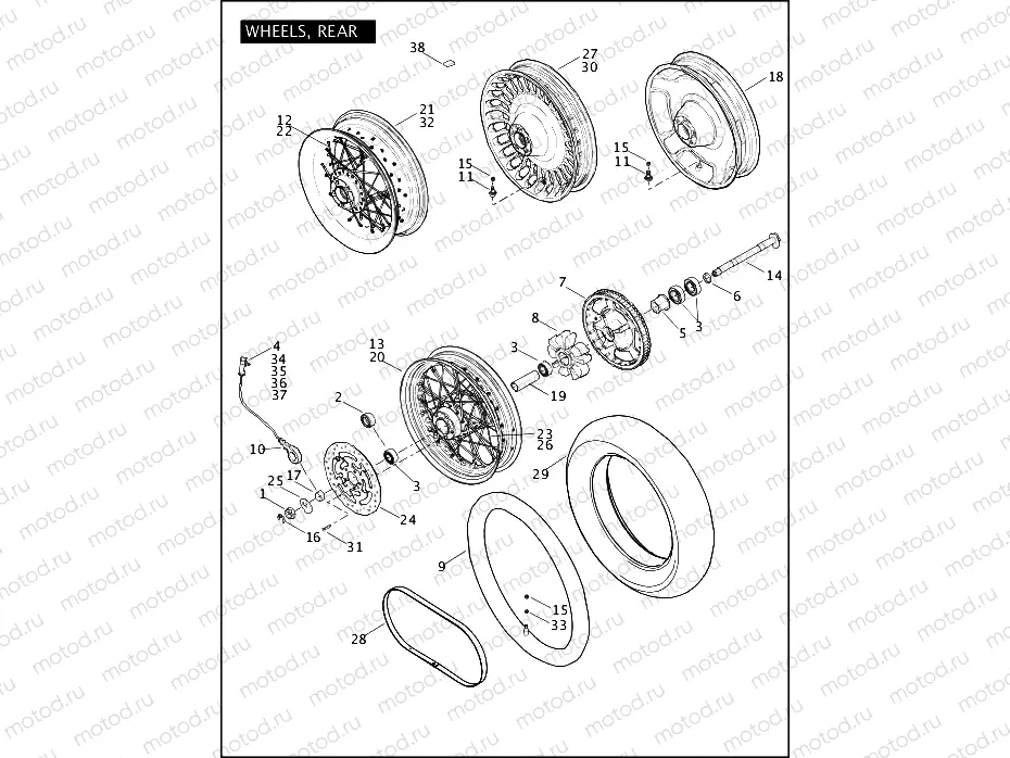 WHEELS, REAR (1 OF 2)