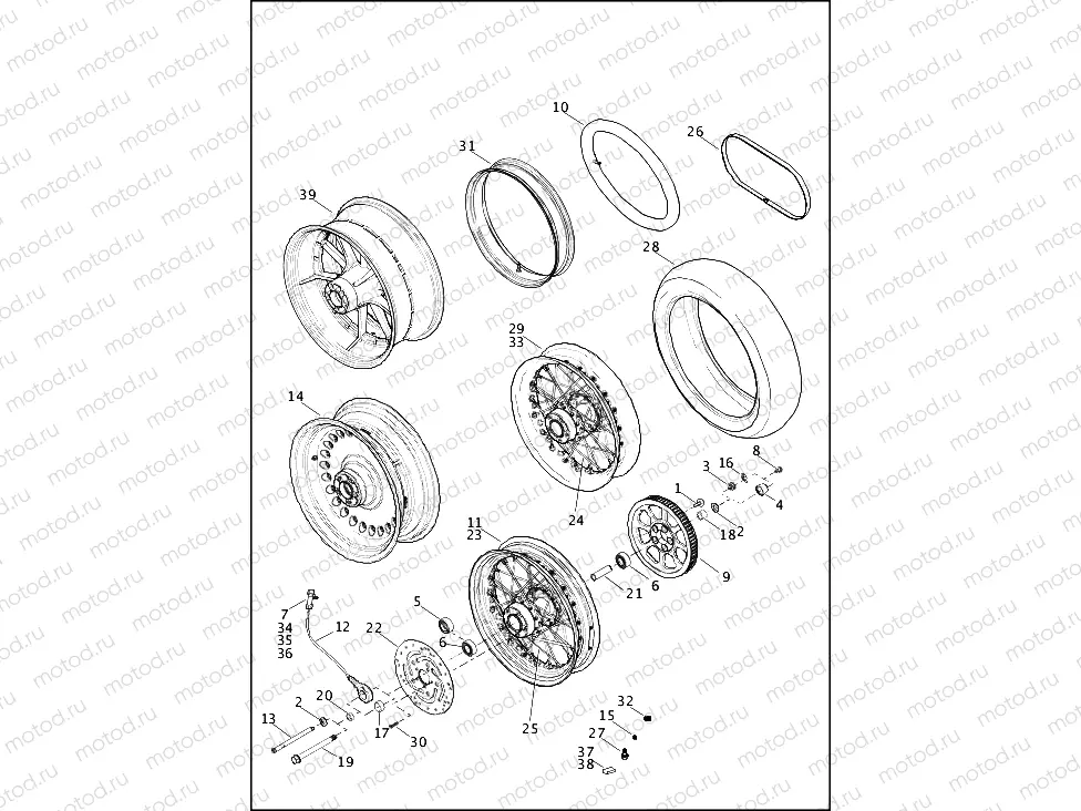 WHEELS, REAR (1 OF 2)