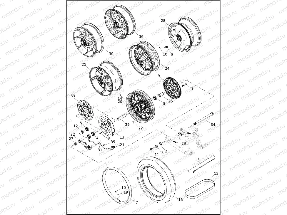 WHEELS, REAR (1 OF 2)