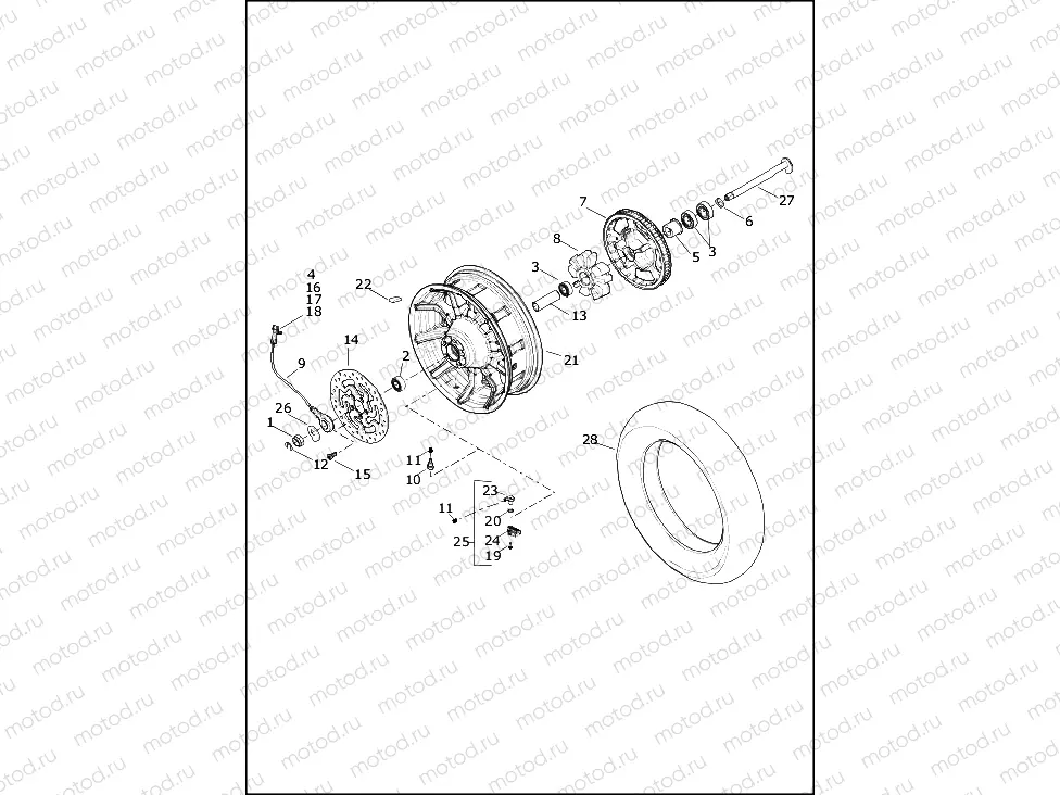 WHEELS, REAR (1 OF 2)