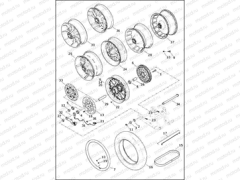 WHEELS, REAR (1 OF 2)