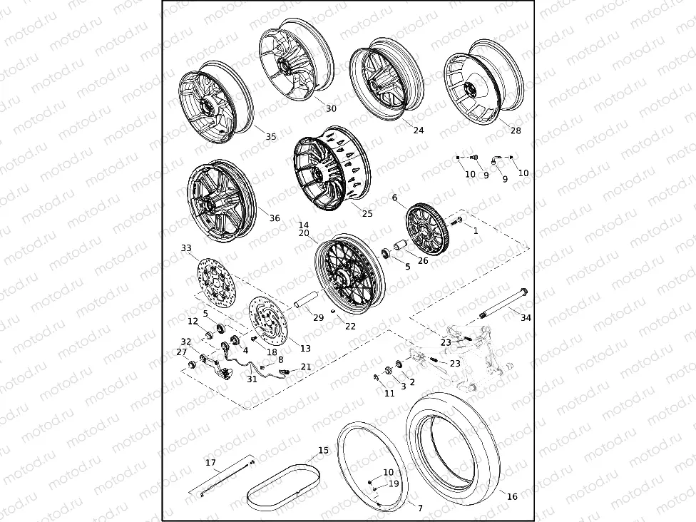 WHEELS, REAR (1 OF 2)
