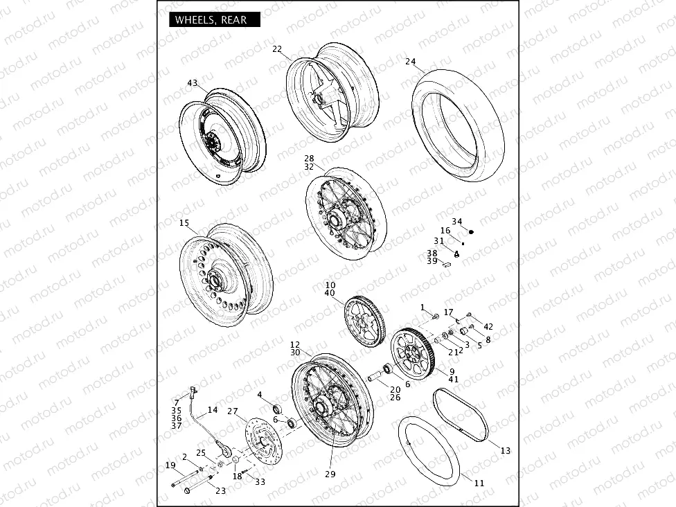 WHEELS, REAR (2 OF 2)