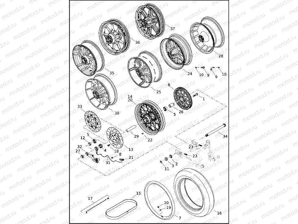 WHEELS, REAR (2 OF 2)