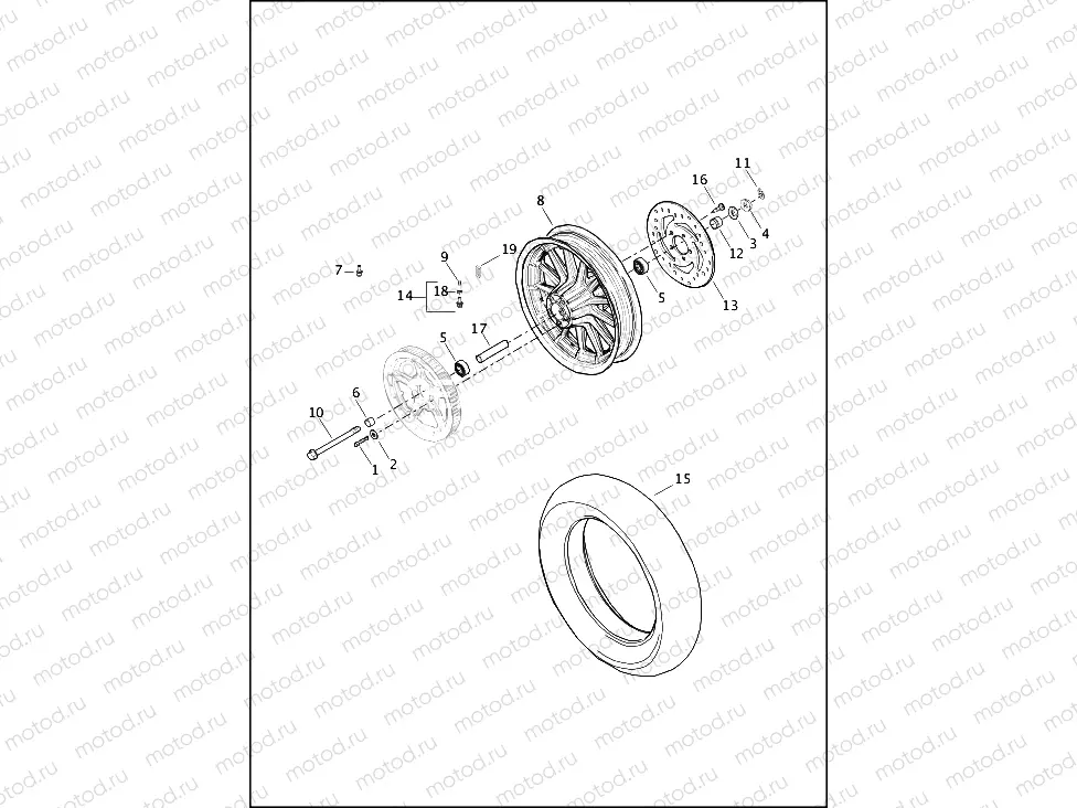 WHEELS, REAR, CAST - 883L/N/R, 1200C/CA/CP