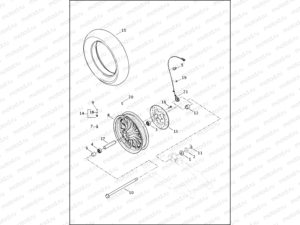WHEELS, REAR, CAST - 883L/N/R, 1200C/CA/CP/T