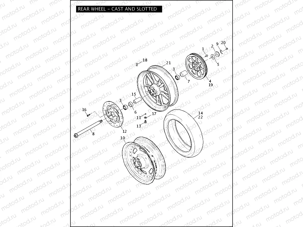 WHEELS, REAR, CAST & SLOTTED
