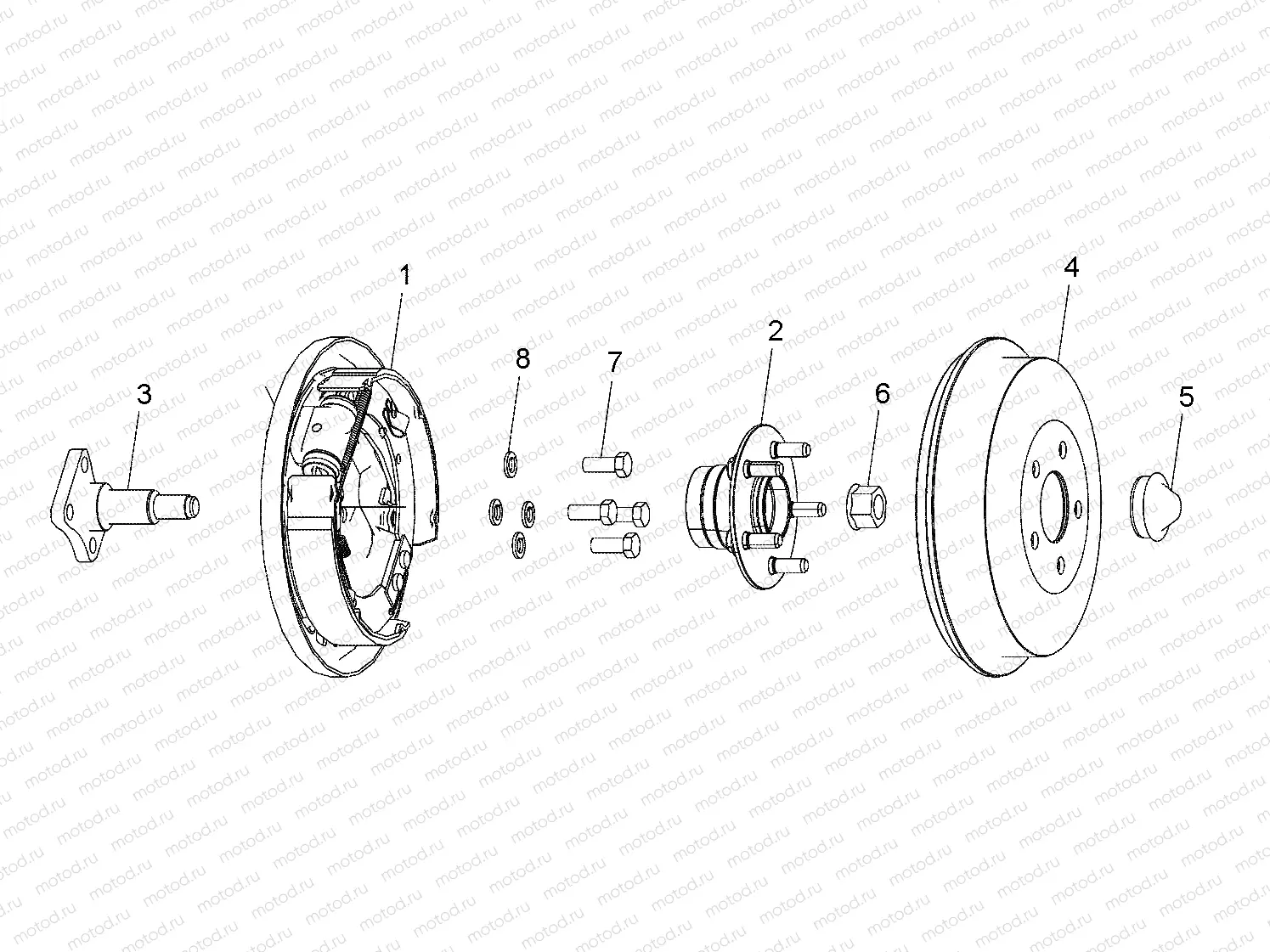 WHEELS | WHEELS, COMPONENTS, END, LEFT REAR - e6/eLXD (49GEMWHEELS11ENDFTRRE6)