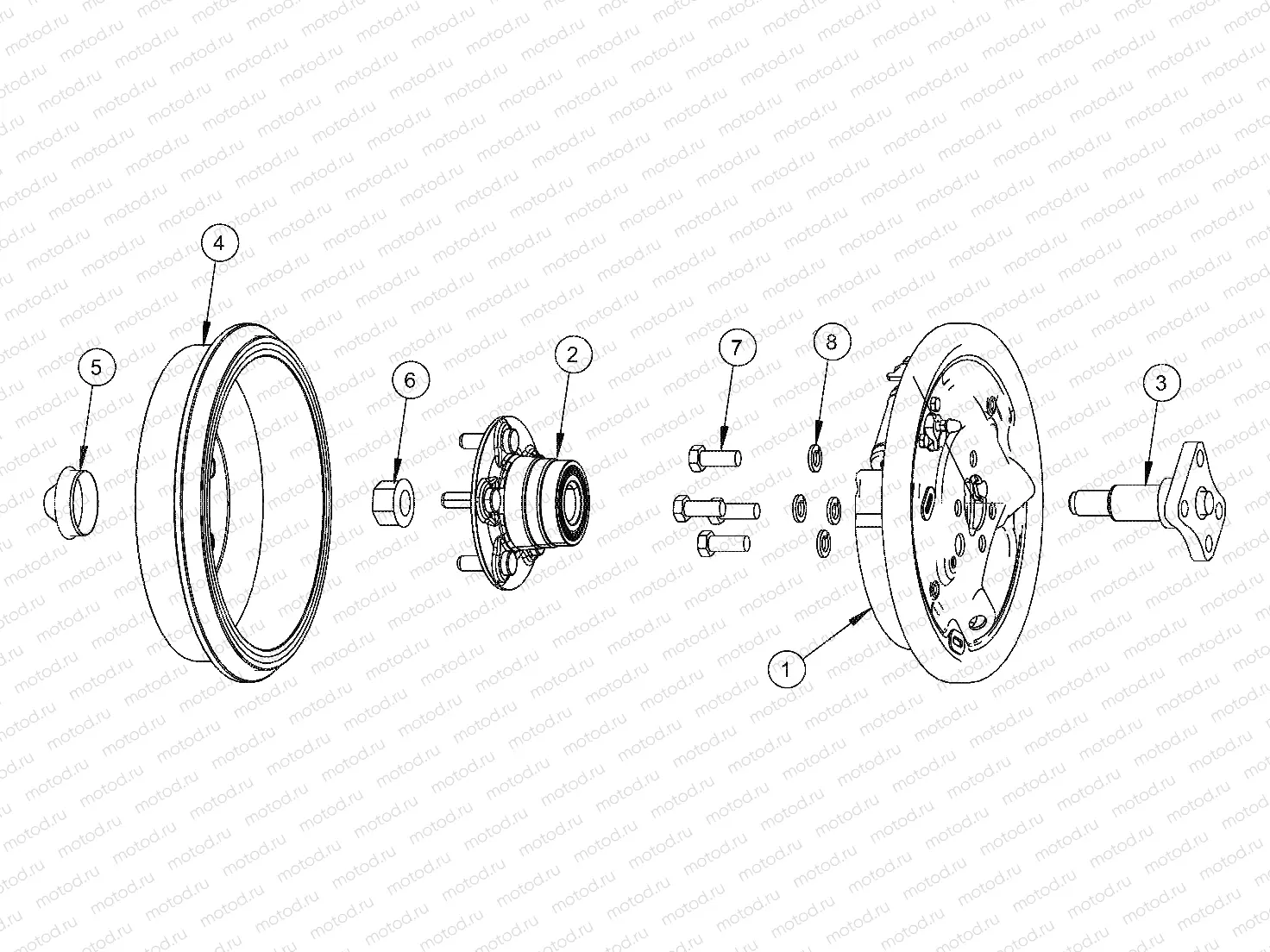 WHEELS | WHEELS, COMPONENTS, END, RIGHT REAR - L12G6A/L12G6S/L12G2D (49GEMWHEELS11ENDRTRRE6)