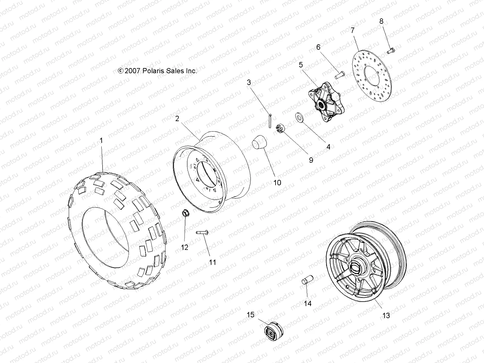 WHEELS | WHEELS, FRONT - A08DN50AF/AS/AW/AZ (49ATVWHEELFRT08SPTRG500)