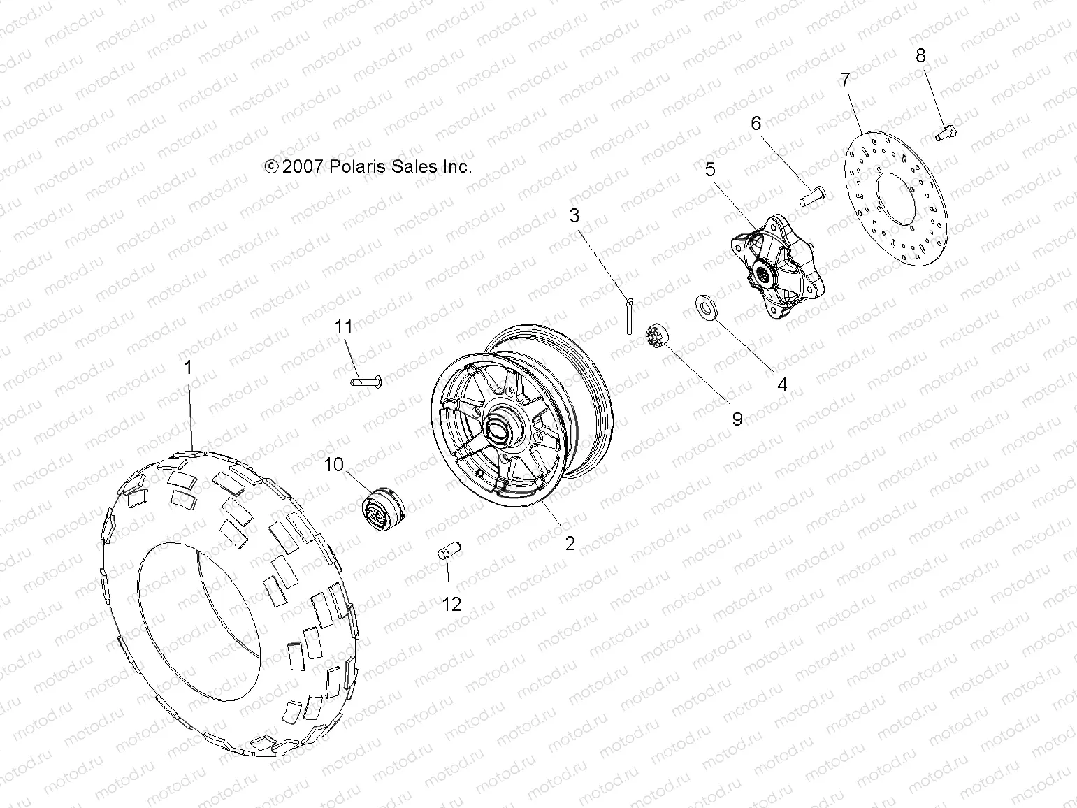 WHEELS | WHEELS, FRONT - A08DN76FC (49ATVWHEELFRT08SPTRG800)