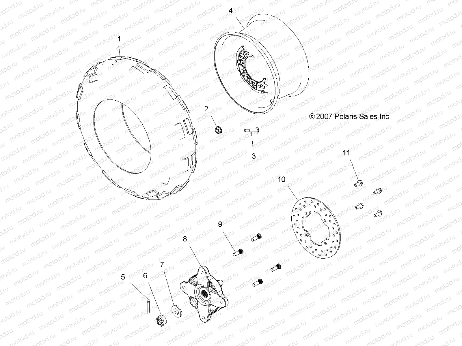 WHEELS | WHEELS, FRONT - A08LH46AQ/AX/AZ (49ATVWHEELFRT08SP300)