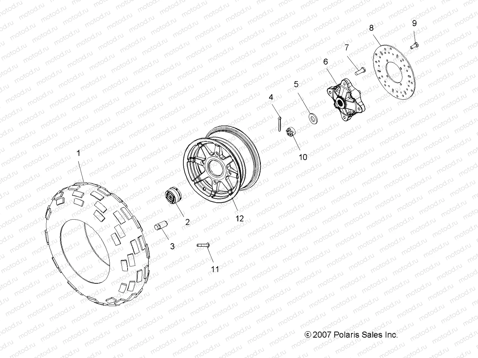 WHEELS | WHEELS, FRONT - A08MH76SS/SF (49ATVWHEELFRT08SP800SCAND)