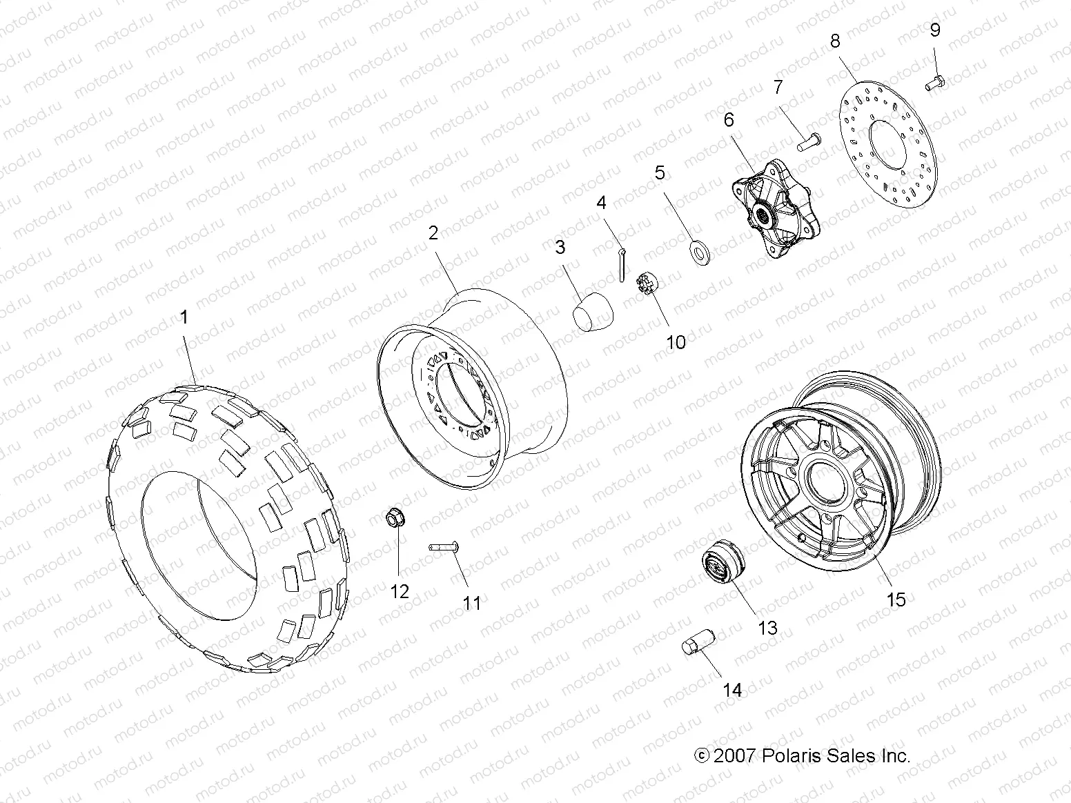 WHEELS | WHEELS, FRONT - A08MN50AF/AN/AQ/AR/AS/AT/AW/AX (49ATVWHEELFRT08SP500EFI)