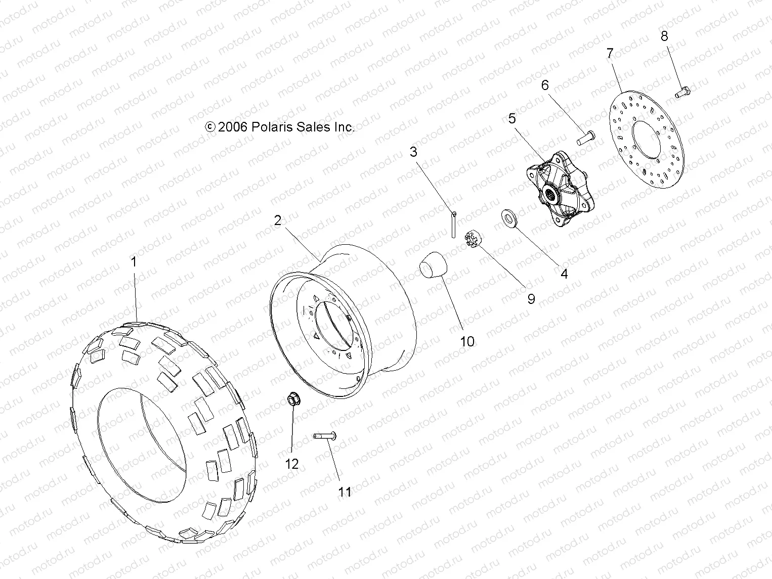 WHEELS | WHEELS, FRONT - A08TN50EA (49ATVWHEELFRTX2QUAD)