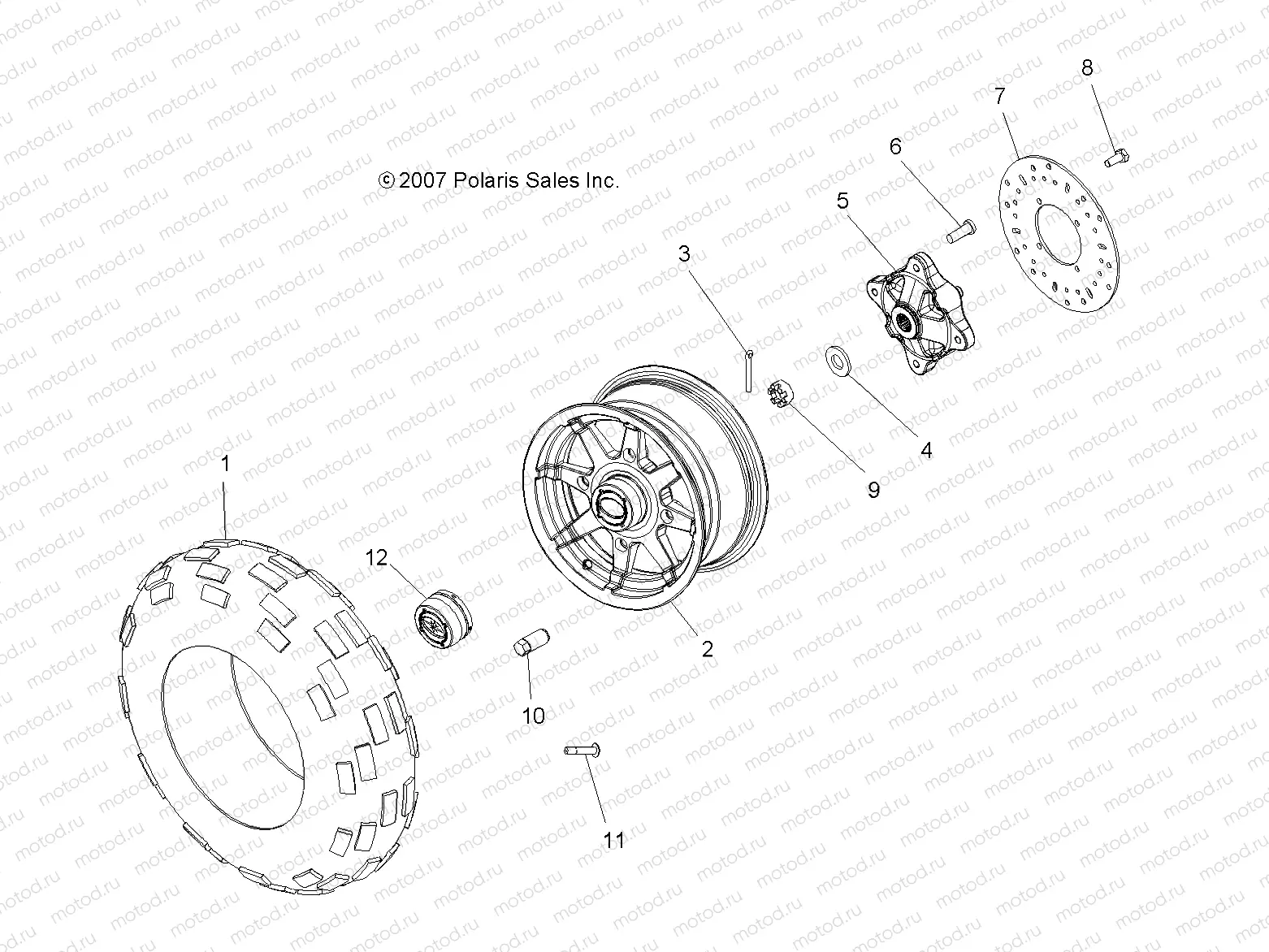 WHEELS | WHEELS, FRONT - A09DN50EA (49ATVWHEELFRT08SPTRG500QD)