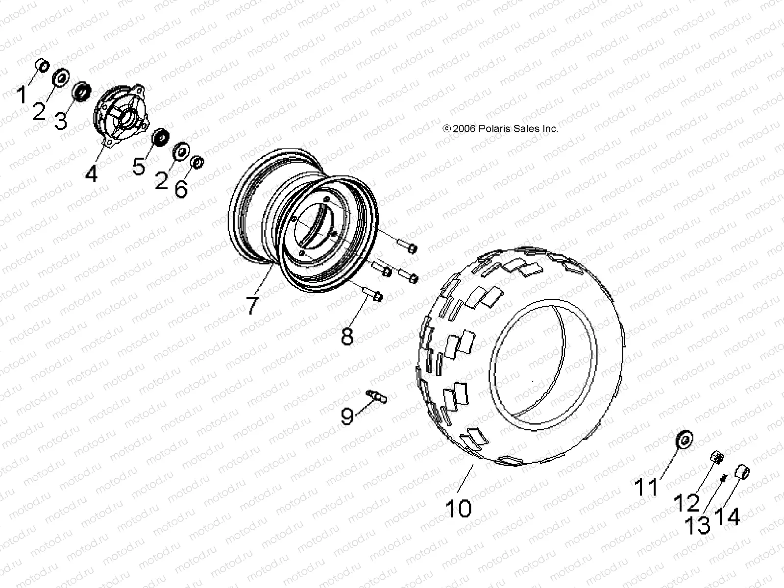 WHEELS | WHEELS, FRONT - A10KA05AB/AD (49ATVWHEELFRT07PRED50)