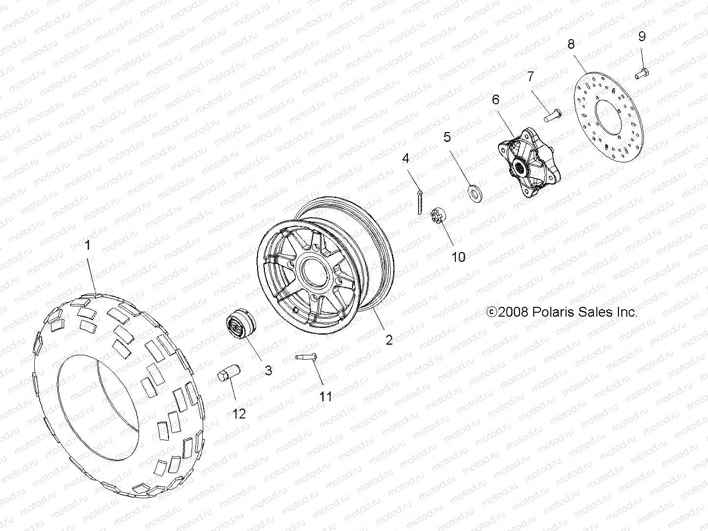 WHEELS | WHEELS, FRONT - A10MN50ET (49ATVWHEELFRT09500TR)