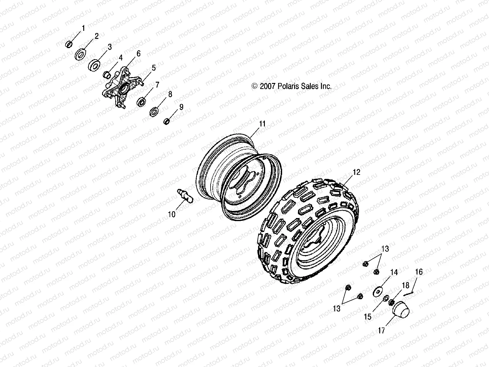 WHEELS | WHEELS, FRONT - A10PB20EB (49ATVWHEELFRT08PHX)