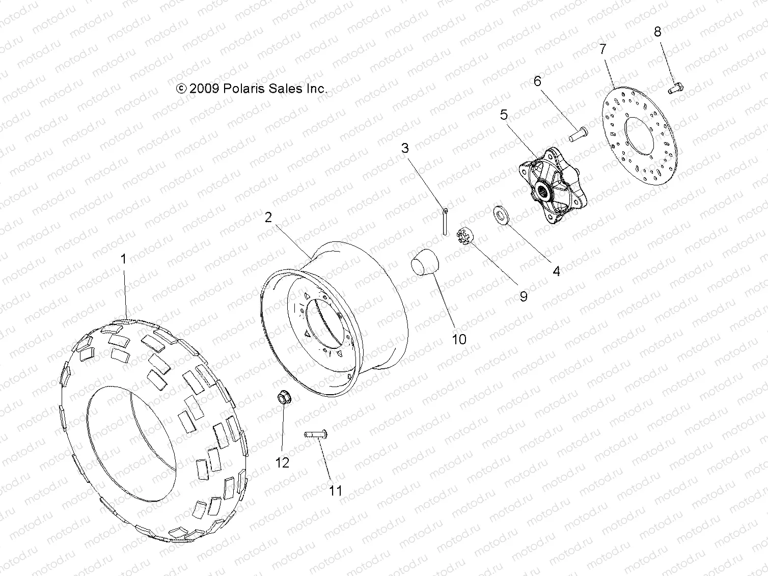 WHEELS | WHEELS, FRONT - A11DH50FX (49ATVWHEELFRT10SP500TRG)