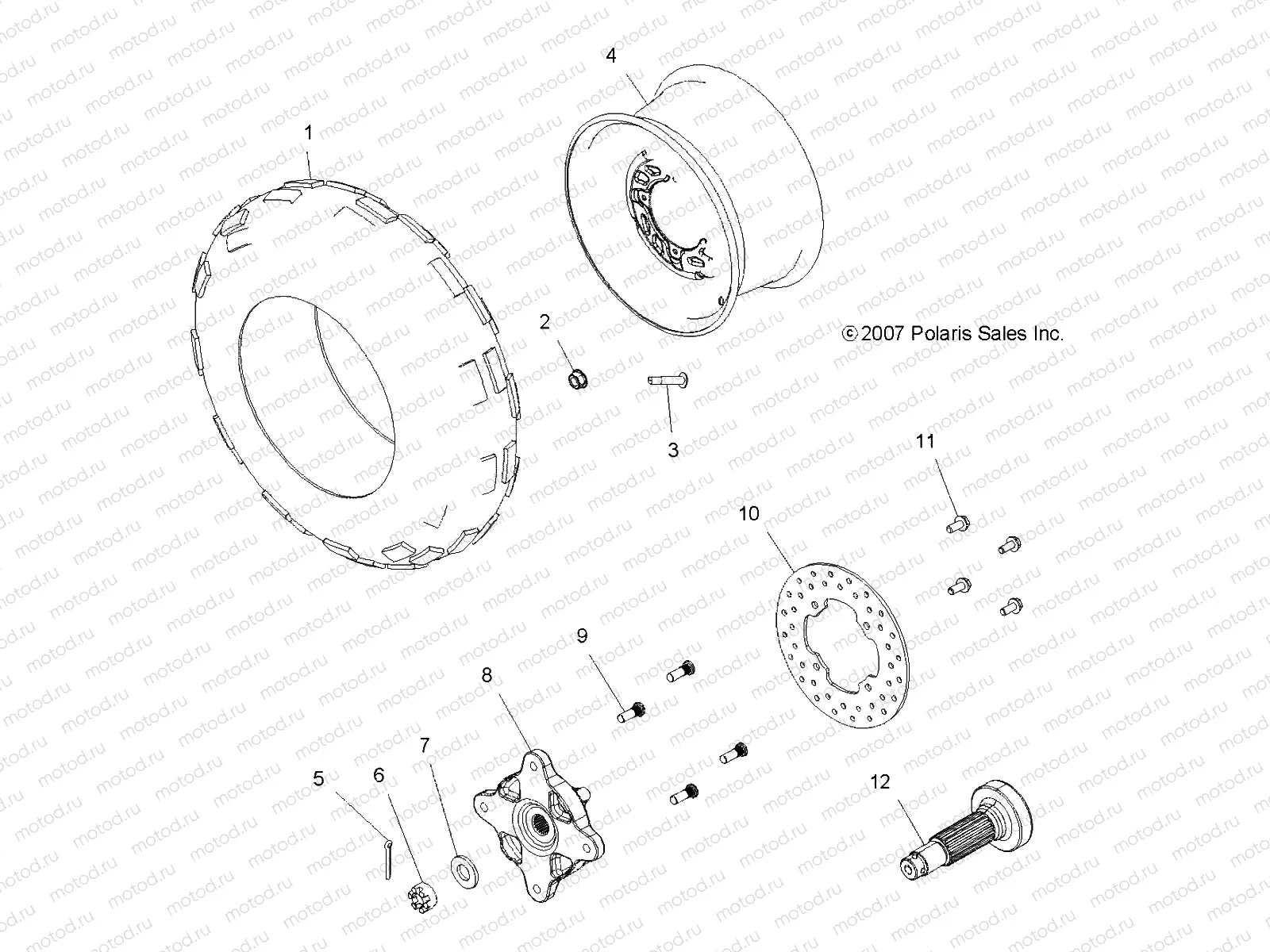 WHEELS | WHEELS, FRONT - A11LB27AA (49ATVWHEELFRT08HAWKINTL)